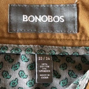 BONOBOS Slim Straight British Tan Chinos - 33/34